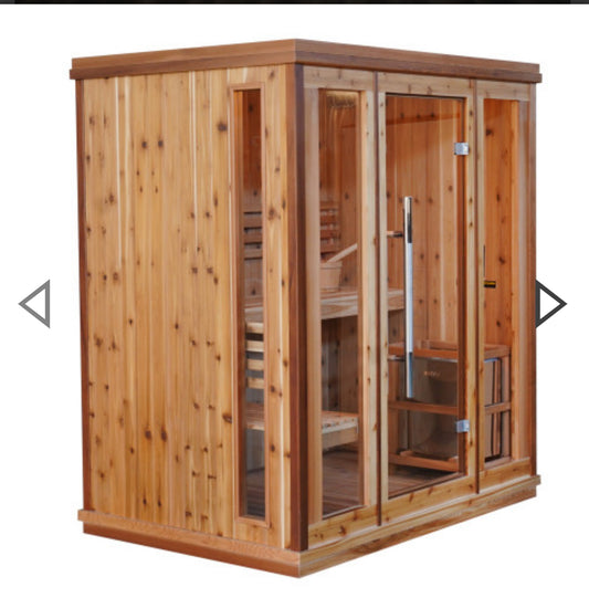 3 Person Indoor Traditional Sauna Double Bench